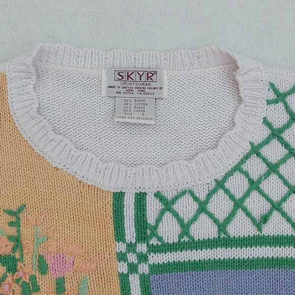 SKYR SPORTSWEAR Colorful Patchwork Knit Sweater - Picture 5 of 12